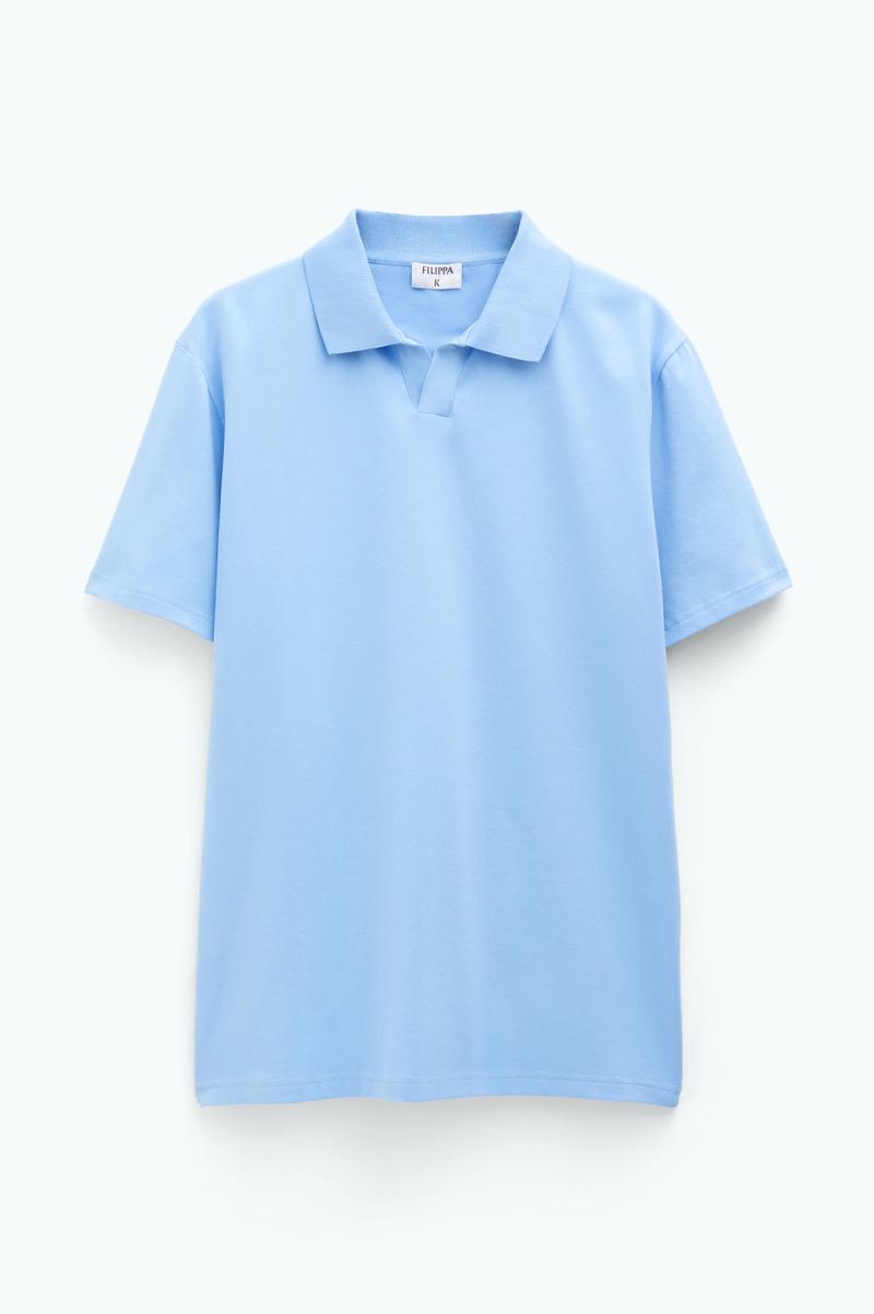 Filippa K Polo En Coton Stretch Homme T-Shirts Turquoise - 4