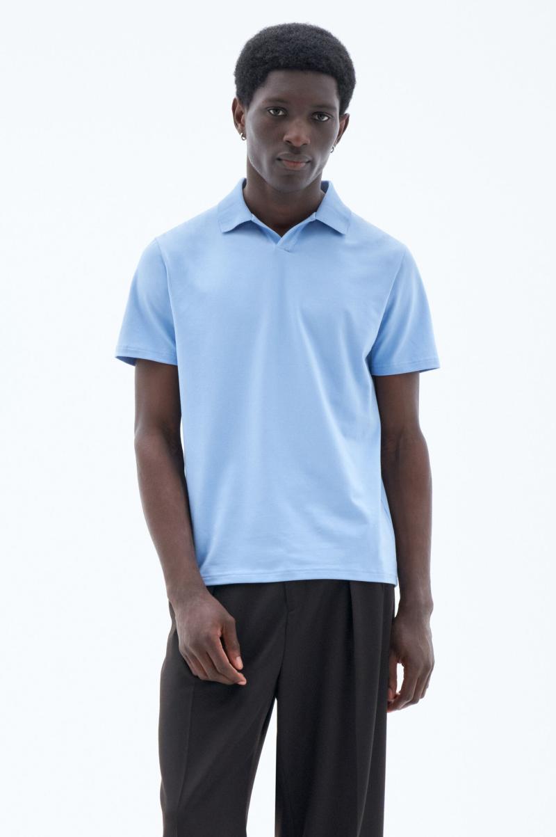 Filippa K Polo En Coton Stretch Homme T-Shirts Turquoise