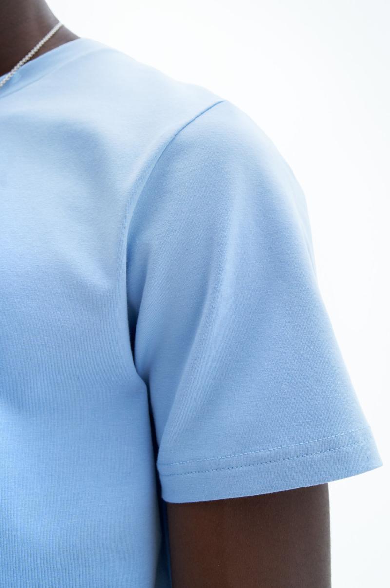 Filippa K Homme T-Shirt En Coton Stretch Turquoise T-Shirts - 1