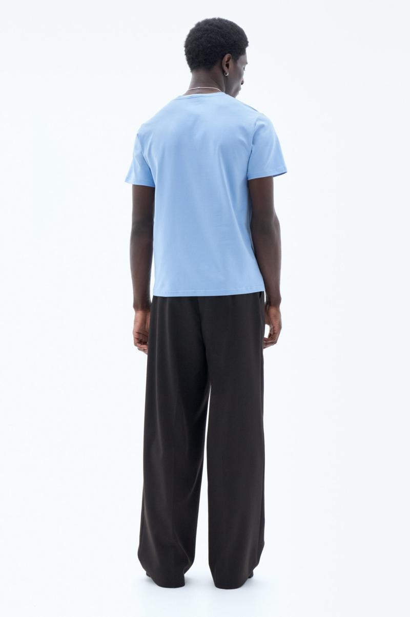 Filippa K Homme T-Shirt En Coton Stretch Turquoise T-Shirts - 2