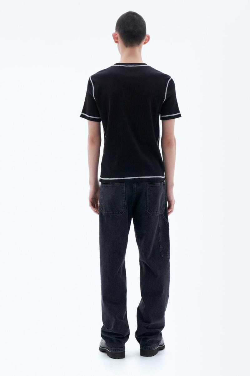 T-Shirts Filippa K T-Shirt En Maille De Coton Homme Black - 2