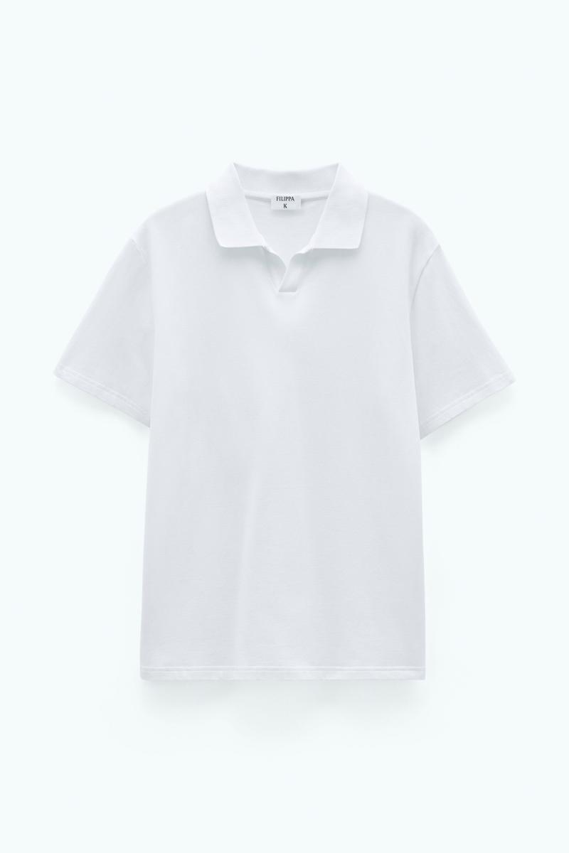 T-Shirts Homme Filippa K Polo Stretch White - 3