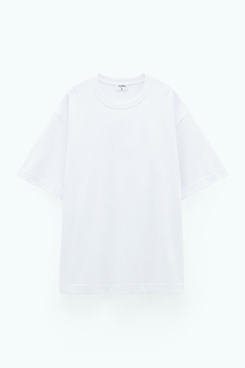 White Homme T-Shirt Ample À Encolure Ras-Du-Cou Filippa K T-Shirts - 3