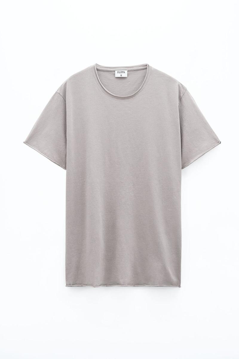 T-Shirt À Col Roulé Homme Filippa K T-Shirts Oyster Grey - 3