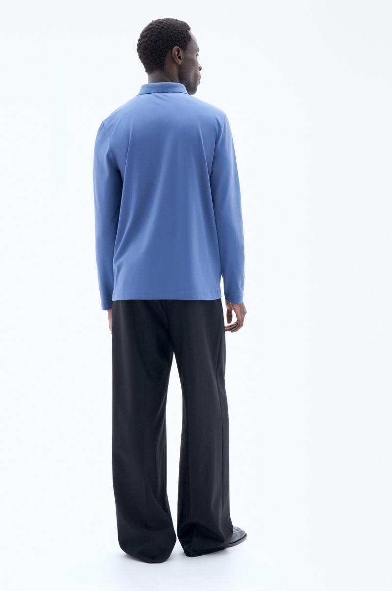 Paris Blue T-Shirts Filippa K Luke Stretch Polo Shirt Homme - 3