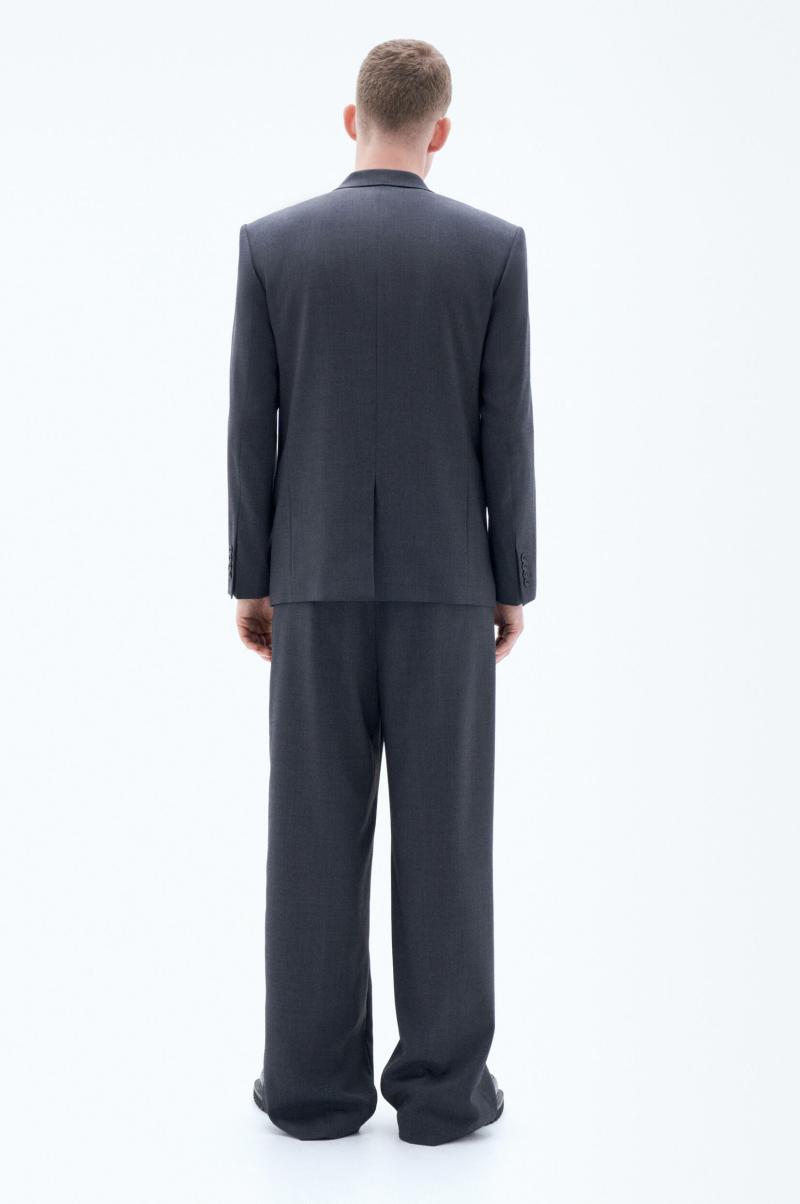 Boxy Wool Blazer Homme Dk. Grey Mel. Vestes De Costume Filippa K - 3