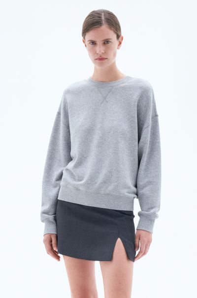 Filippa K Hauts Femme Sweatshirt Light Grey Melange