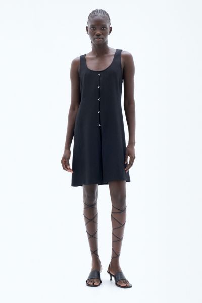 Filippa K Robes Femme Re:sourced Crepe Tank Dress Black
