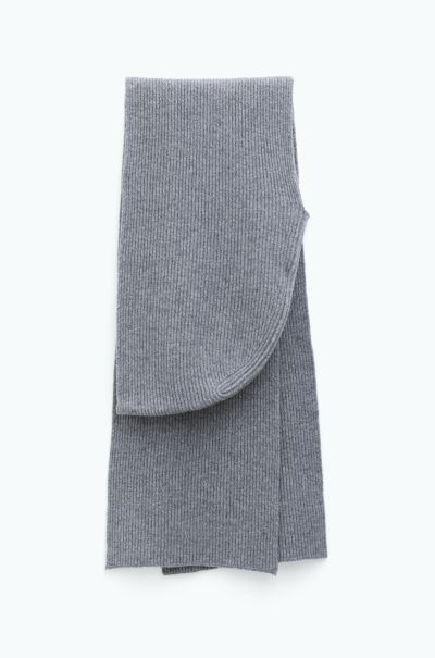 Grey Melange Écharpe Côtelée Style Bonnet Filippa K Chapeaux Et Écharpes Femme