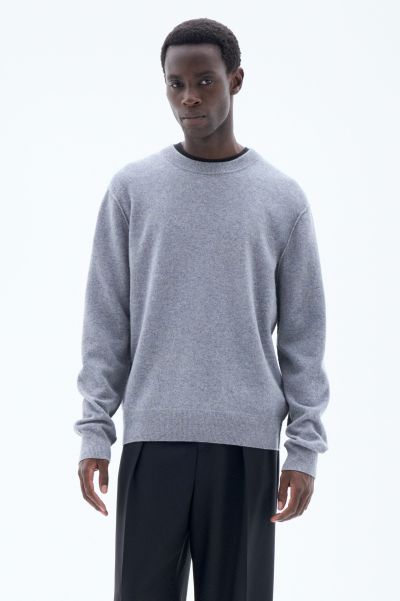 93 Inside-Out Sweater Filippa K Homme Maille Mid Grey Melange