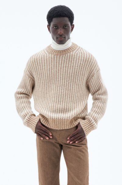 Maille Homme Pull Bicolore Camel/White Filippa K