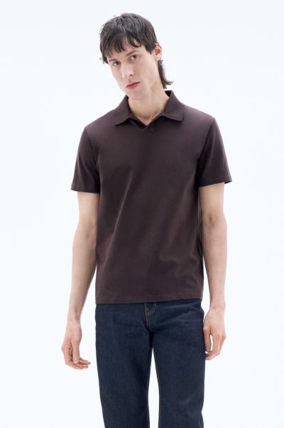 Dark Chocolate T-Shirts Polo En Coton Stretch Filippa K Homme